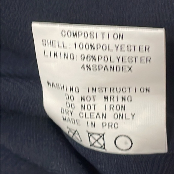 BLQ Pleated Navy Romper - Picture 10 of 11